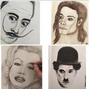 Portraits au crayon graphite