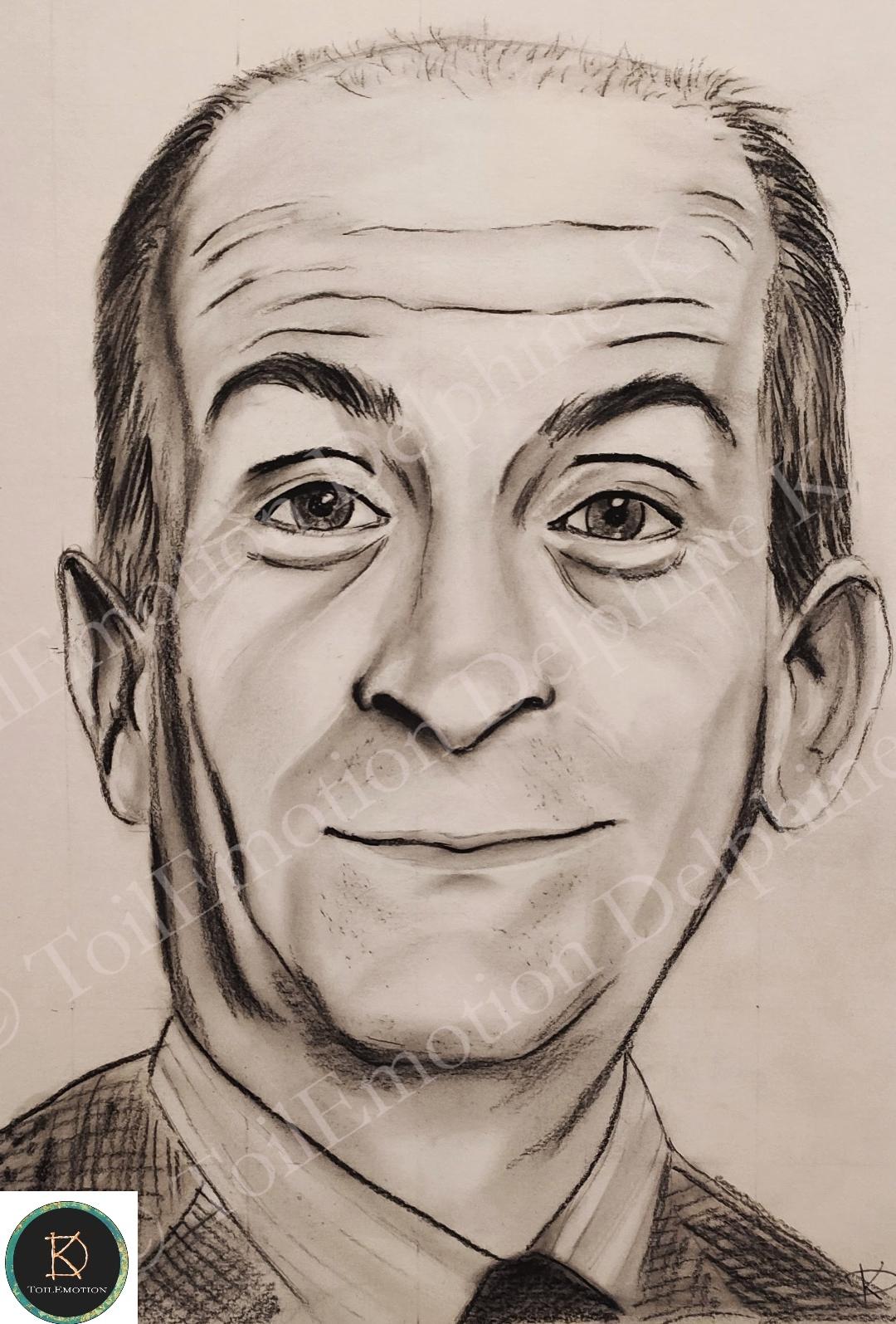 Portrait crayon sur papier blanc